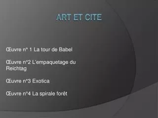 art et cite