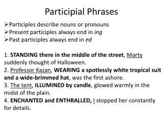 Participial Phrases