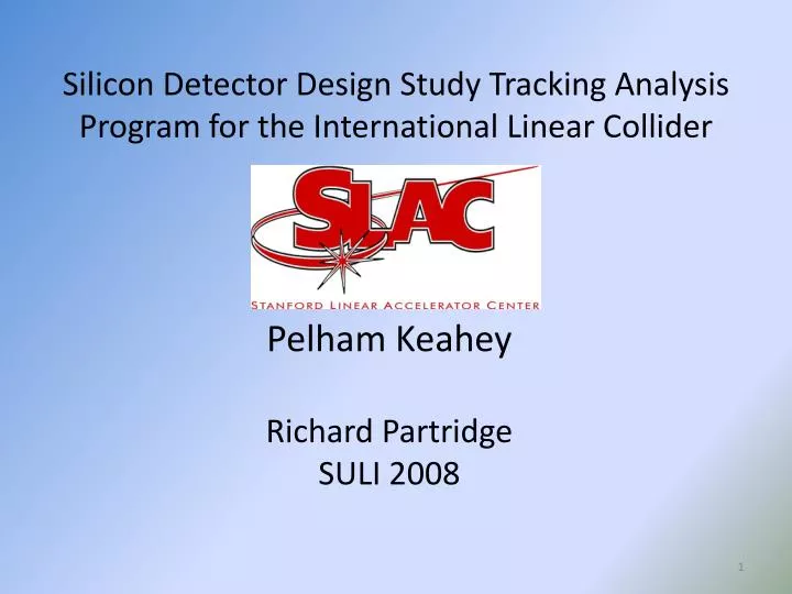 silicon detector design study tracking analysis program for the international linear collider