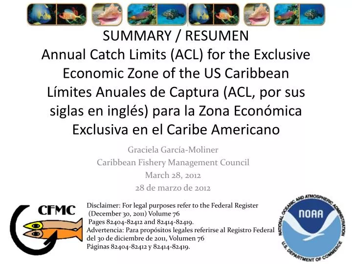 graciela garc a moliner caribbean fishery management council march 28 2012 28 de marzo de 2012