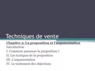 techniques de vente