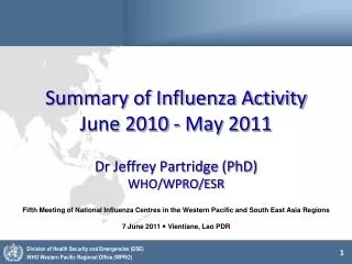 Summary of Influenza Activity June 2010 - May 2011