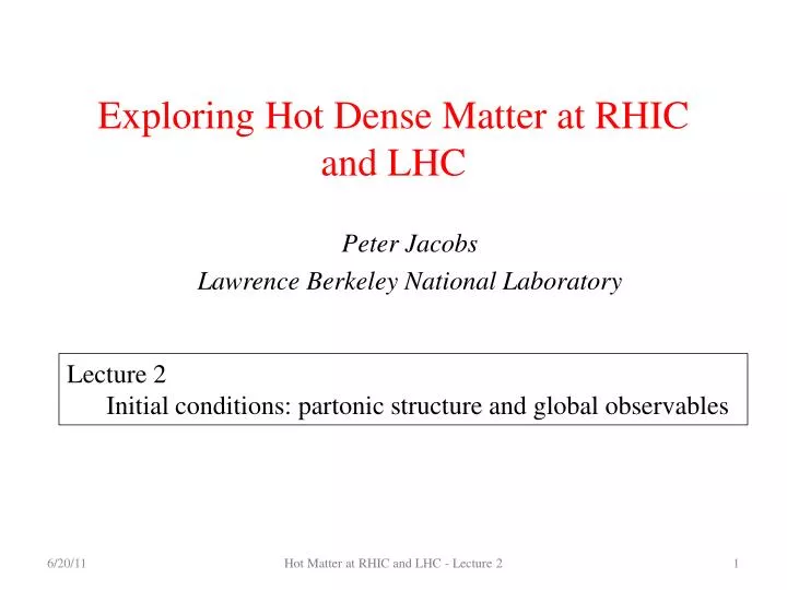 exploring hot dense matter at rhic and lhc
