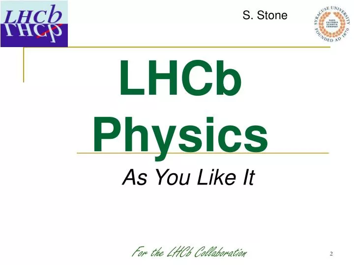 lhcb physics