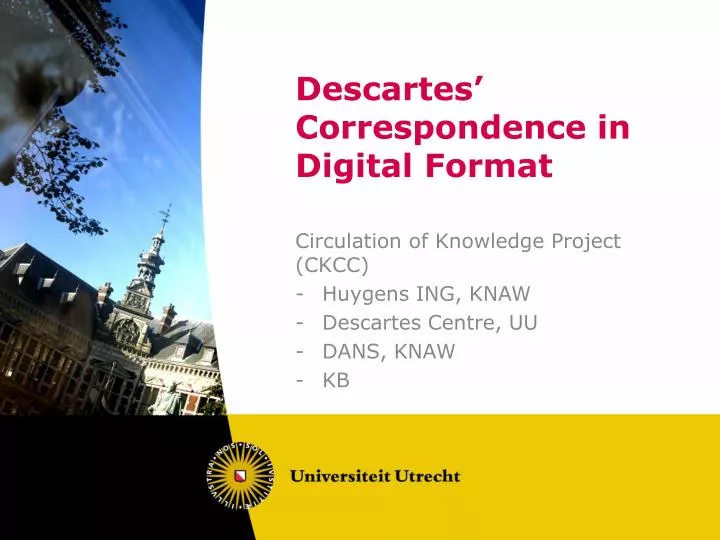 descartes correspondence in digital format