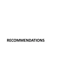 Recommendations