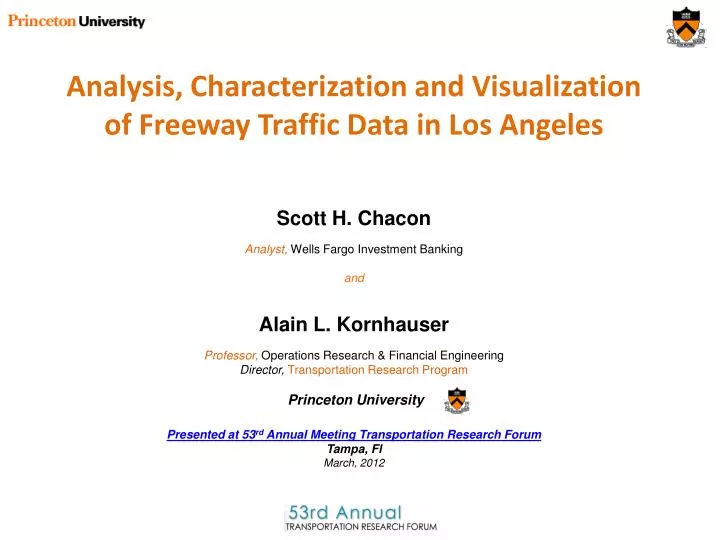 analysis characterization and visualization of freeway traffic data in los angeles