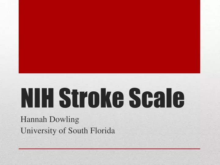 nih stroke scale