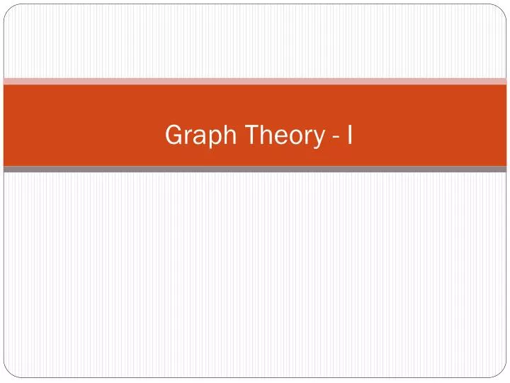 graph theory i
