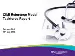 CIMI Reference Model Taskforce Report - slide 1