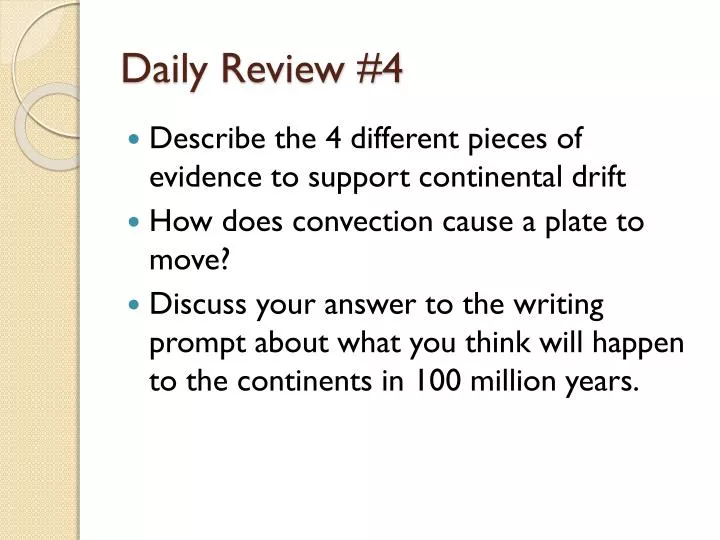 daily review 4