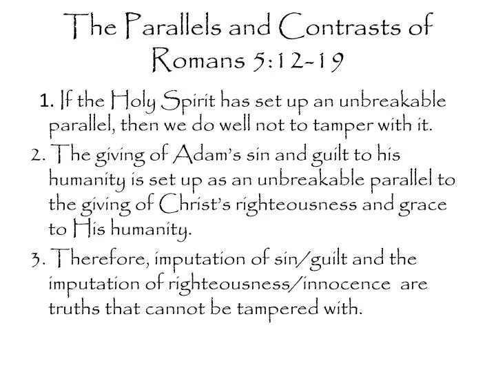 the parallels and contrasts of romans 5 12 19