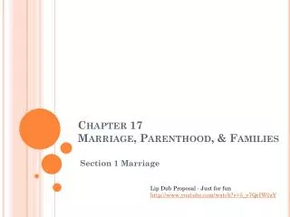 Chapter 17 Marriage, Parenthood, &amp; Families