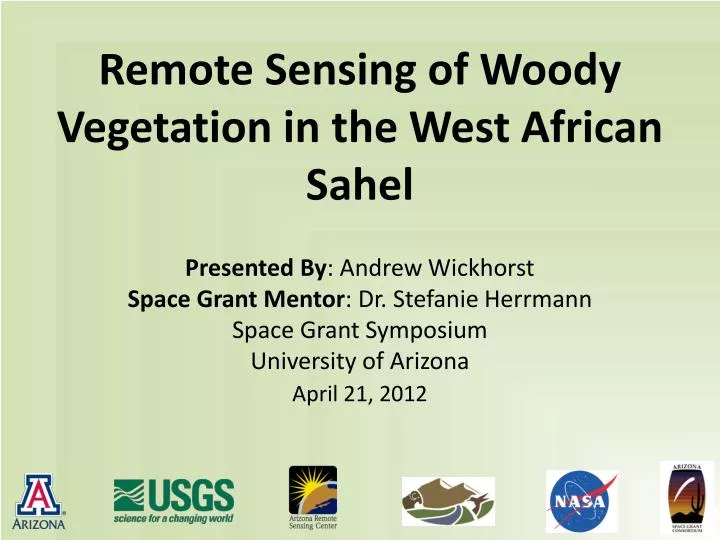 remote sensing of woody vegetation in the west african sahel
