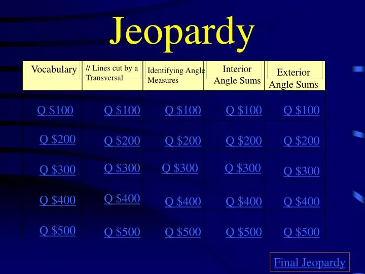 jeopardy