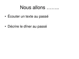 nous allons