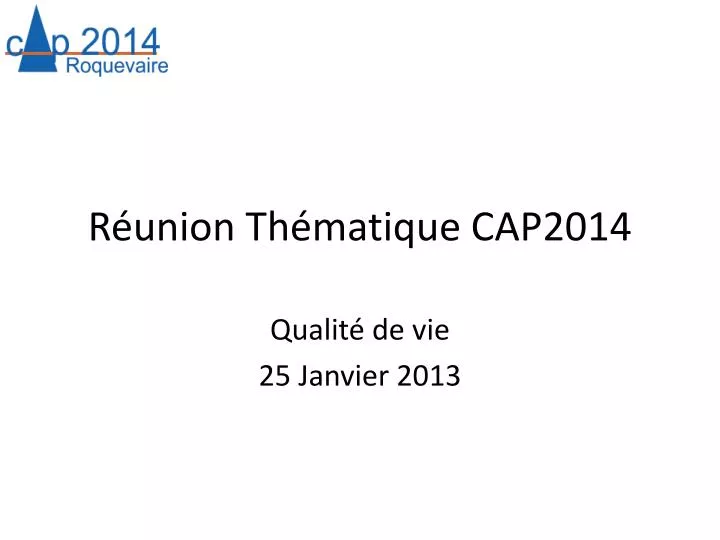 r union th matique cap2014