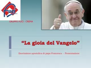 la gioia del vangelo