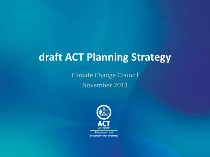 draft act planning strategy