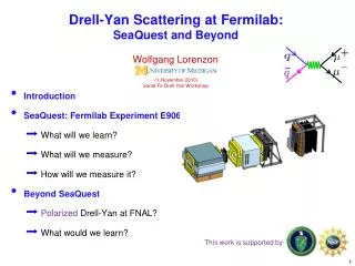 Drell-Yan Scattering at Fermilab: SeaQuest and Beyond