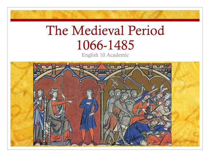the medieval period 1066 1485