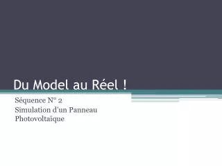 du model au r el