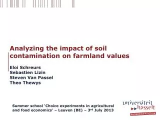 Analyzing the impact of soil contamination on farmland values