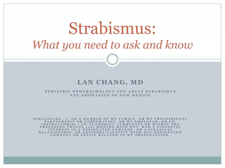 strabismus what you need to ask and know