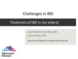 Treatment of IBD in the elderly
