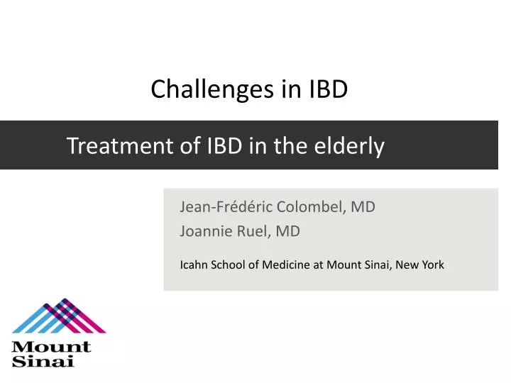 treatment of ibd in the elderly