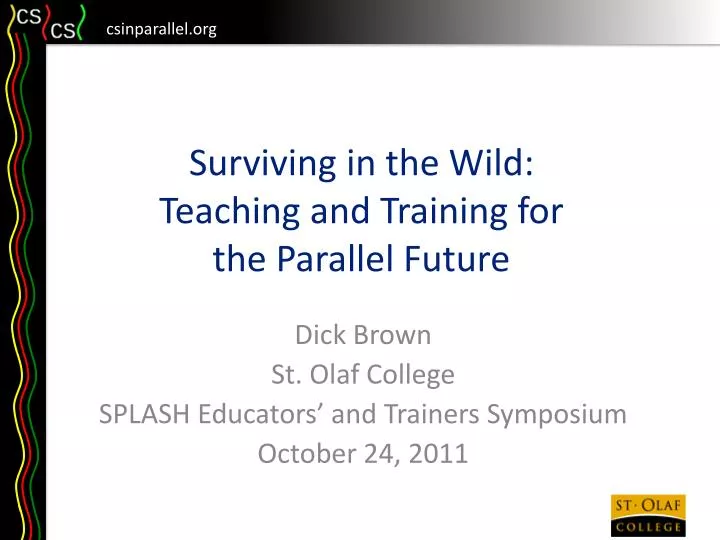 surviving in the wild teaching and training for the parallel future