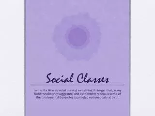 social classes