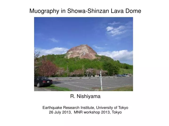 muography in showa shinzan lava dome