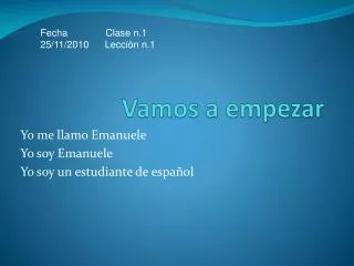vamos a empezar
