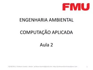 engenharia ambiental computa o aplicada aula 2