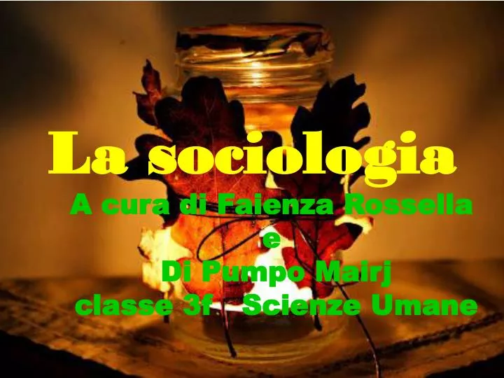 la sociologia