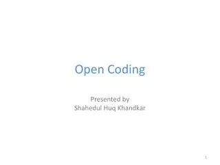 Open Coding