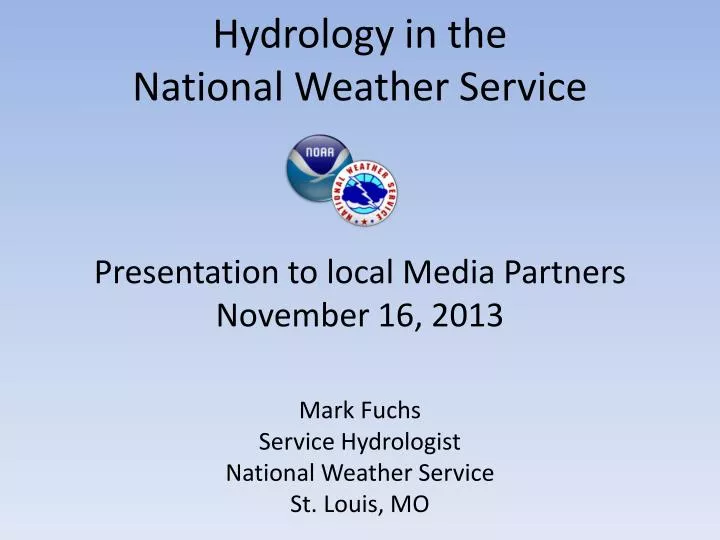 hydrology in the national weather service