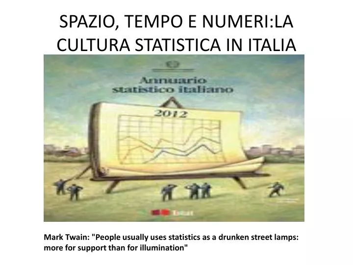 spazio tempo e numeri la cultura statistica in italia