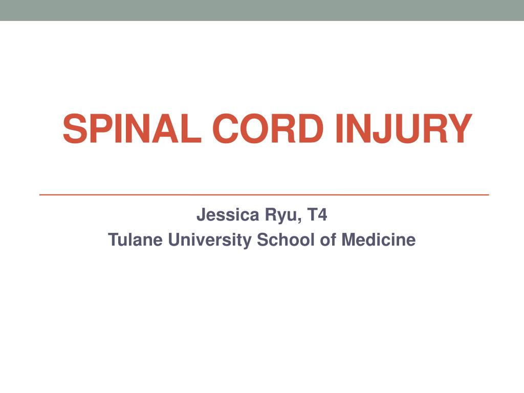 PPT - Spinal cord injury PowerPoint Presentation, free download - ID ...