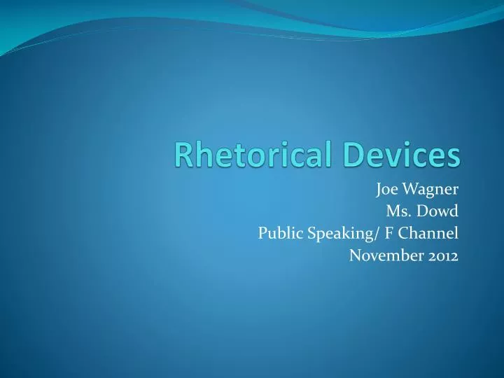 rhetorical devices