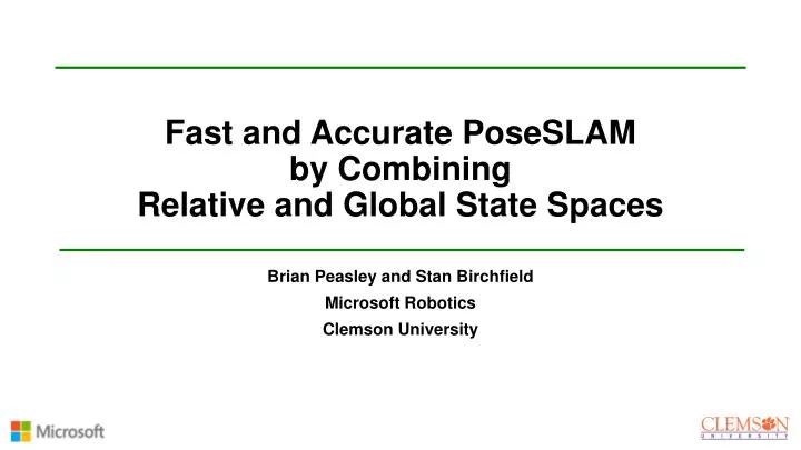 brian peasley and stan birchfield microsoft robotics clemson university