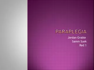 Paraplegia