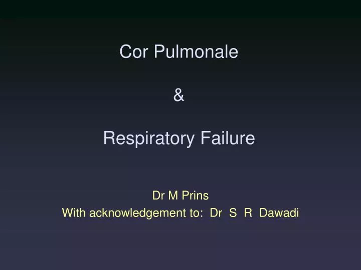 cor pulmonale respiratory failure