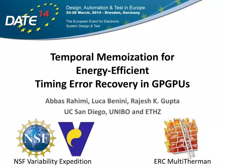 temporal memoization for energy efficient timing error recovery in gpgpus