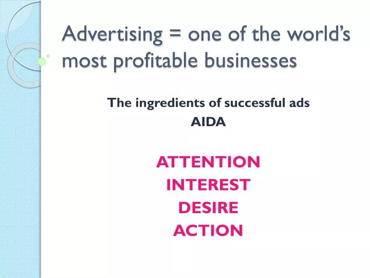 advertising one of the world s most profitable businesses