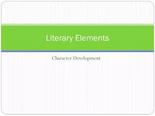 Literary Elements