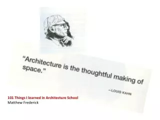 101 Things I learned in Architecture School Matthew Frederick