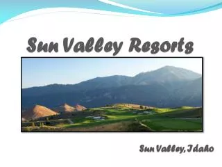 sun valley resorts
