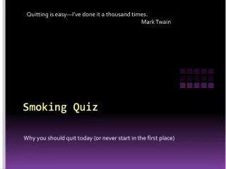 Smoking Quiz